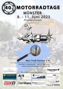 Plakat der 40. Motorradtage Münster.